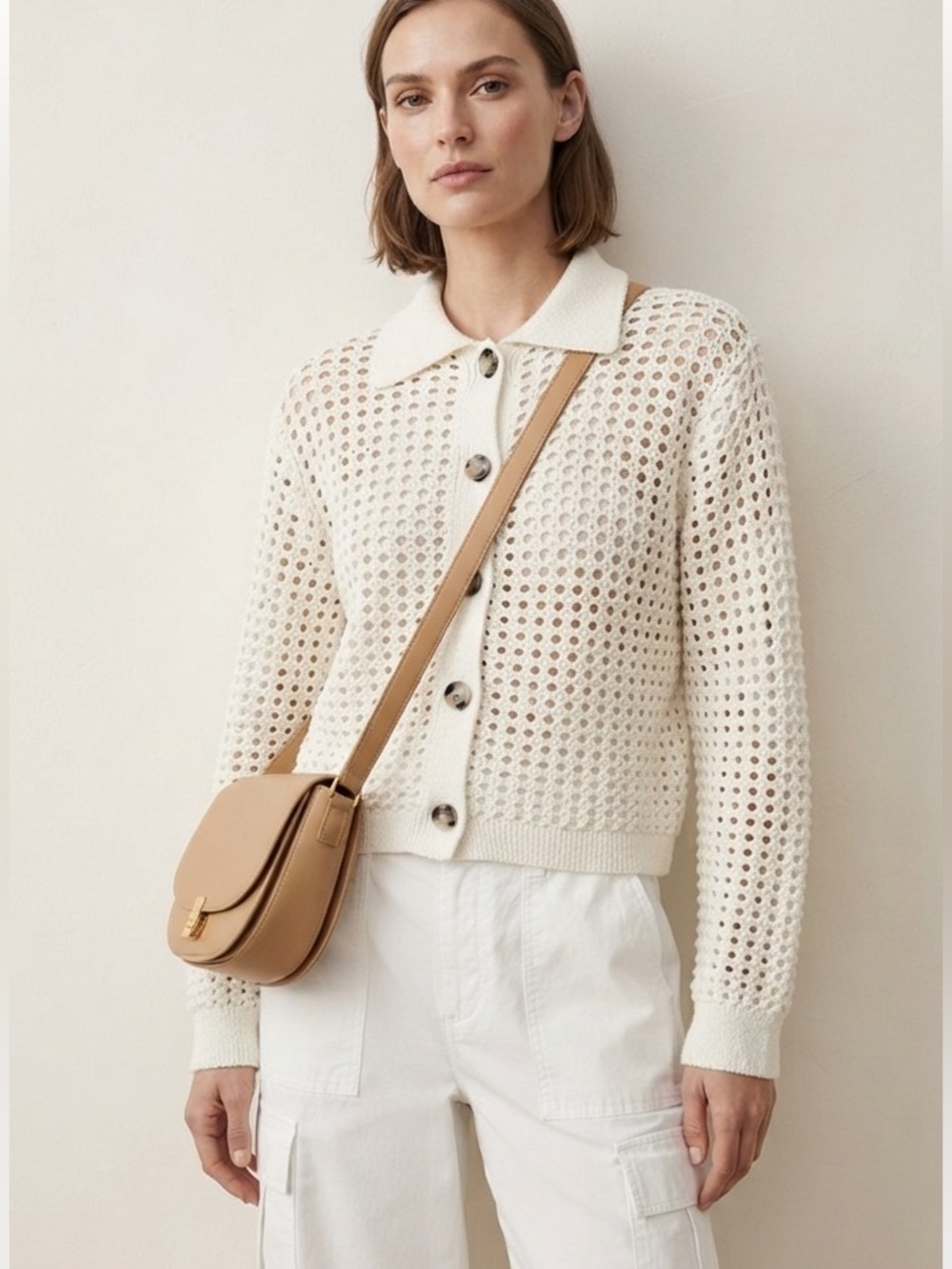 H&M Hole Knit Cardigan Size XS